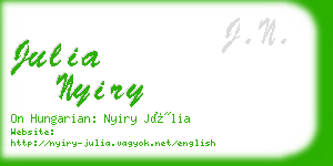 julia nyiry business card